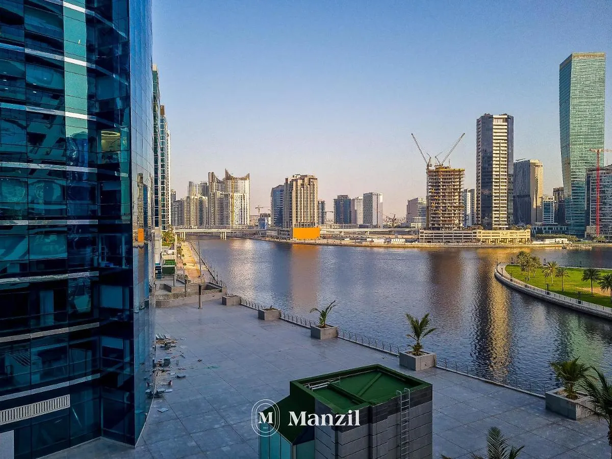 Lägenhet Manzil - Exquisite Studio Near Downtown Dubai With Large Balcony And Dubai Canal